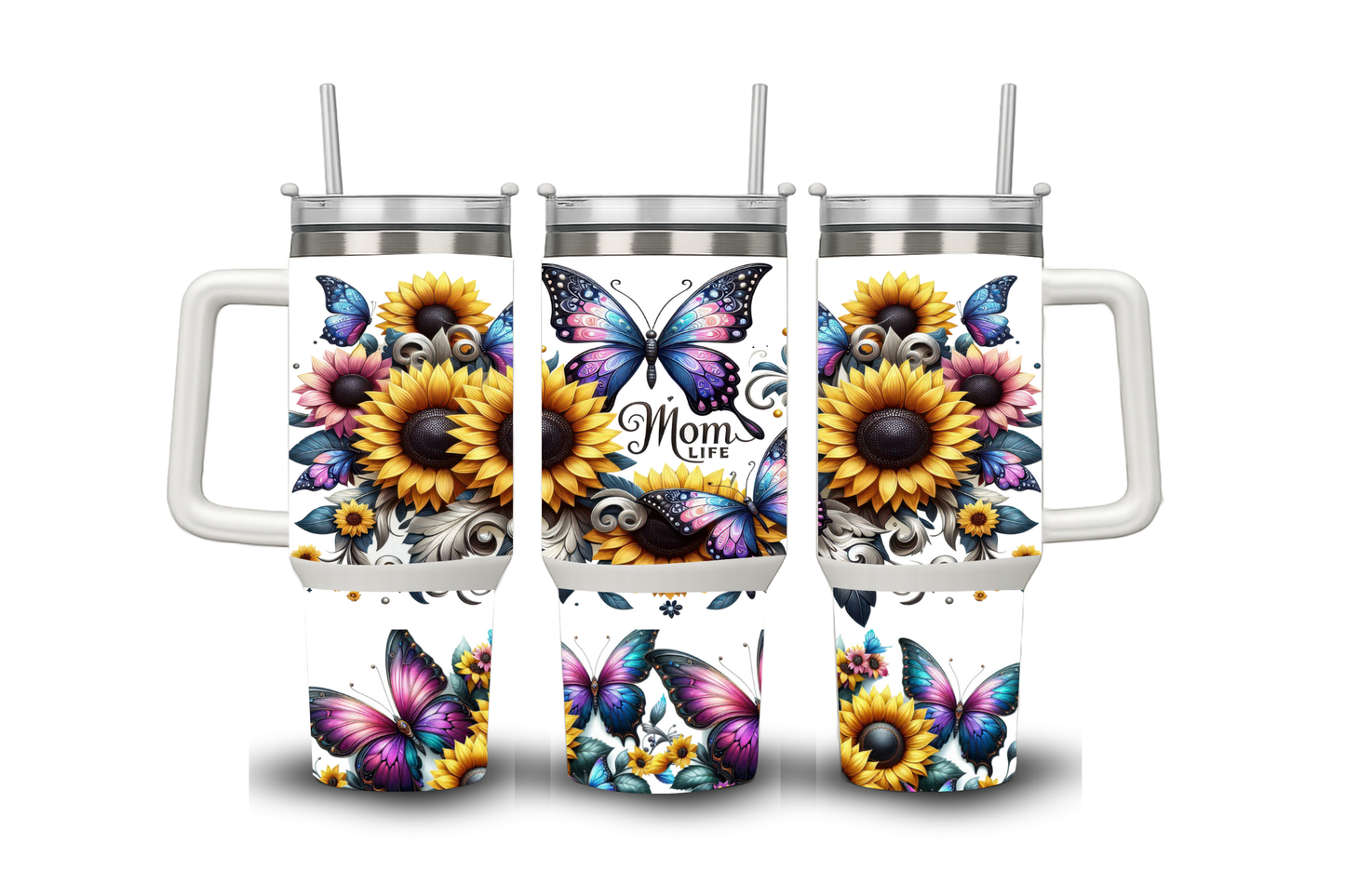 40oz tumbler butterflies