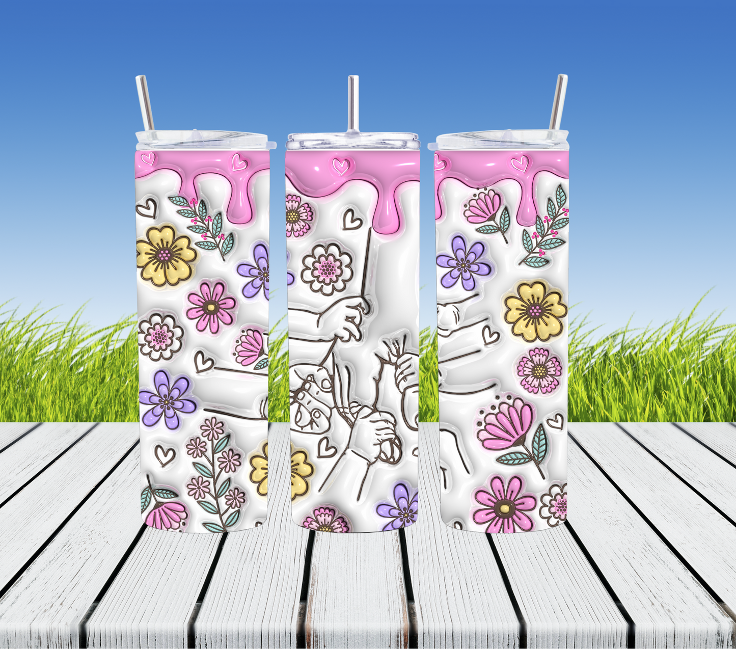 Holding hand tumbler