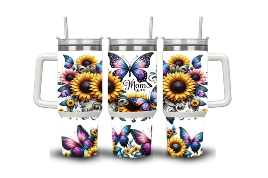 40oz tumbler butterflies