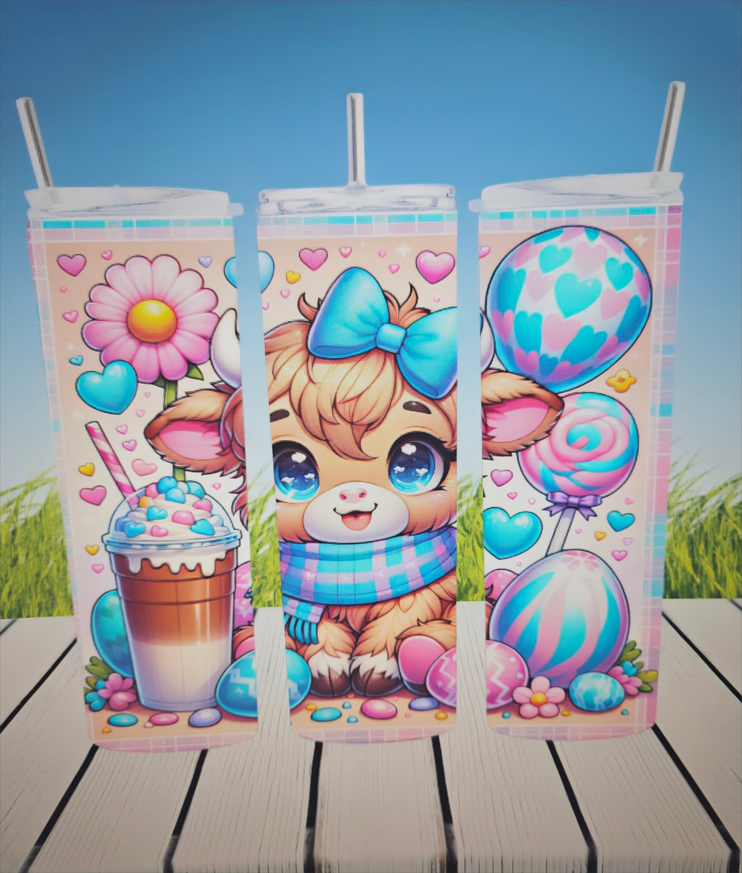 Easter cow tumbler