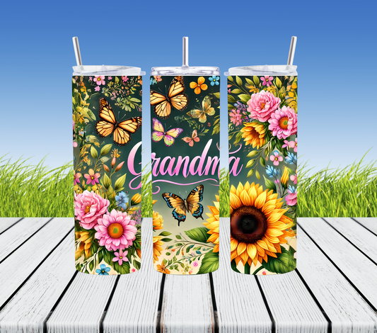 Grandma wth butterflies