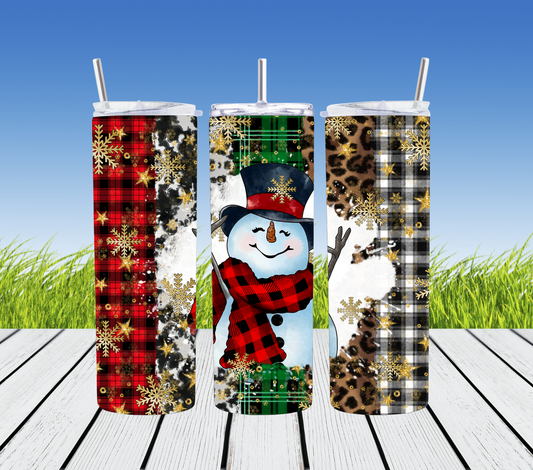 Christmas snowman tumbler