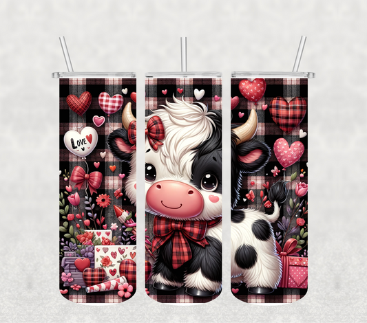 Valentine cow tumbler 20oz