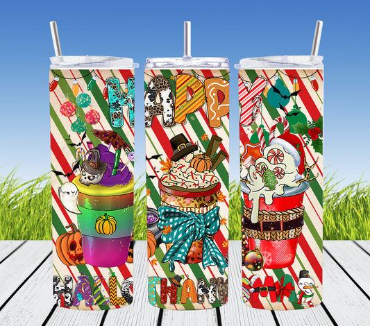 Christmas HALLOTHANKSMAS tumbler